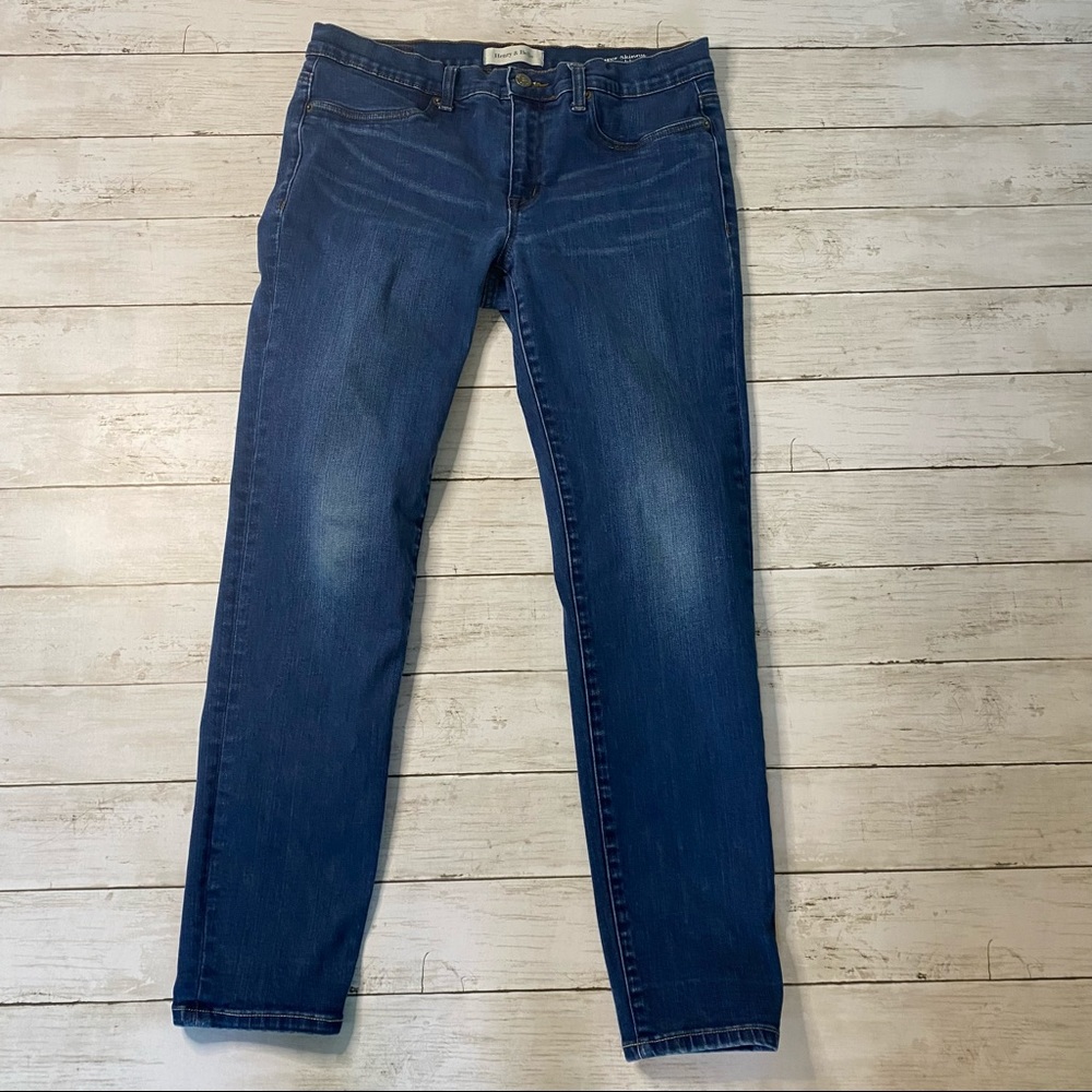 Henry & Belle Women's Skinny Jeans - Dark Blue